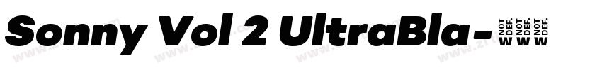 Sonny Vol 2 UltraBla字体转换